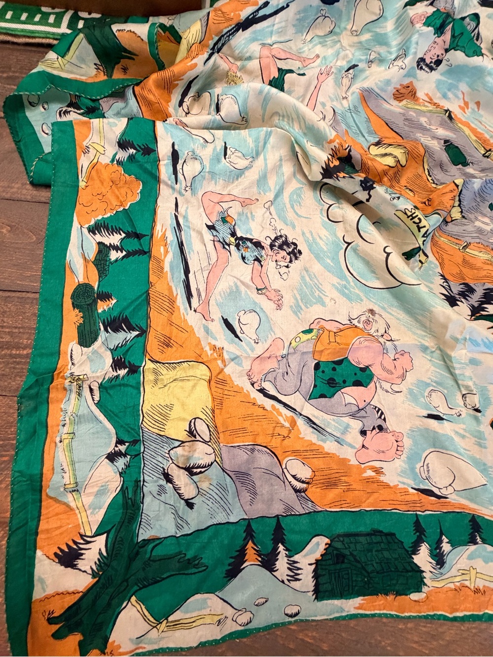 Rare Vintage 1940s Al Capp Li’l Abner Silk Scarf Sadie Hawkins - Picture 5 of 15